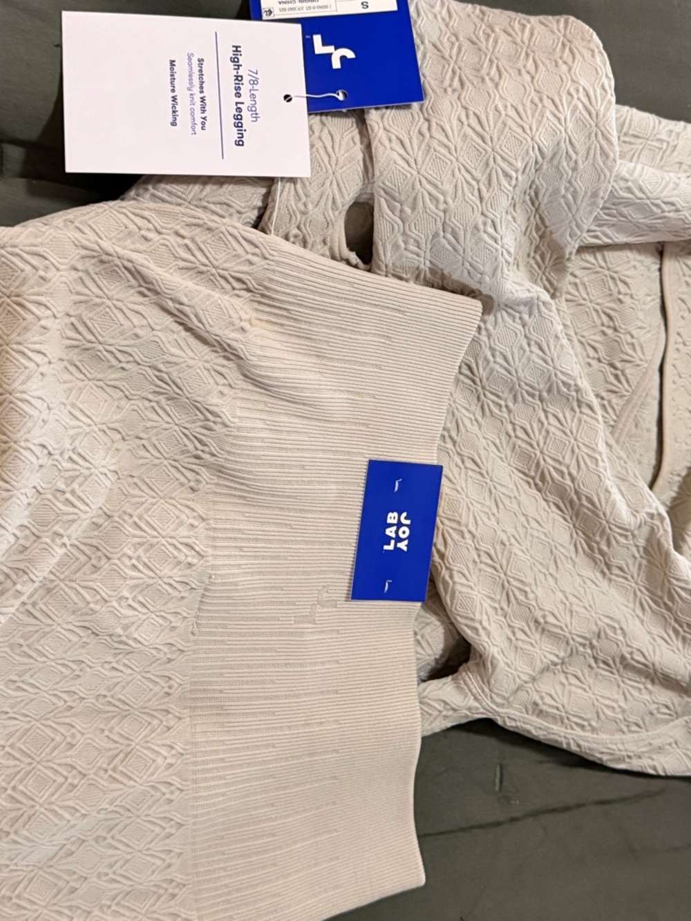 JoyLab Cream Textured Scoop-Neck Sweater